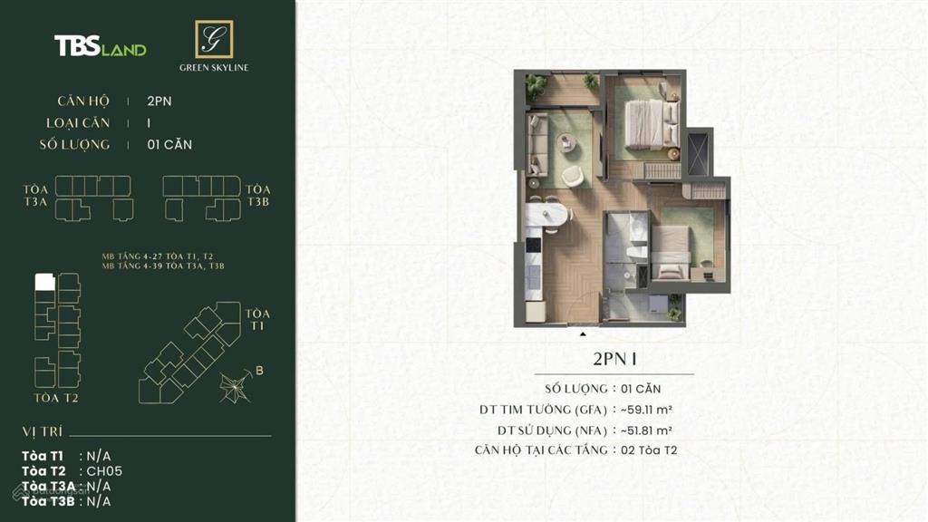 Giỏ hàng siêu đẹp 2pn green skyline mặt tiền ql1k, dt 6576m, giá rumor từ 62tr/m2