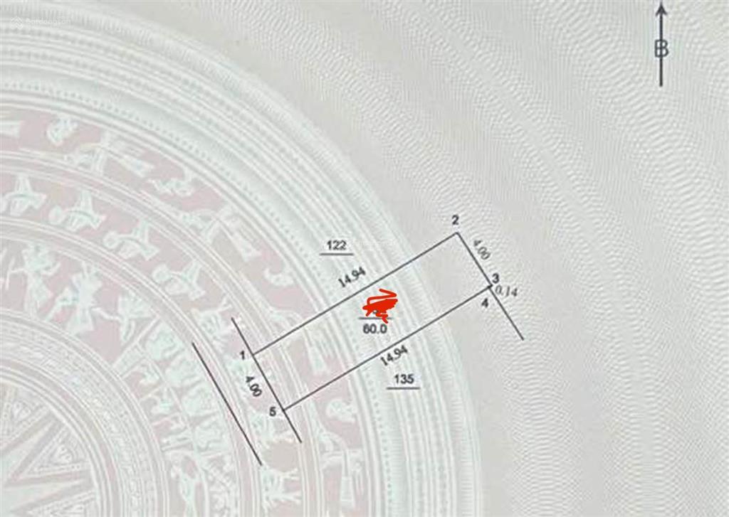 Bán lô đất tình quang giang biên 60m đường 5m mt 4m ô tô tránh ô tô vào giá 6,99 tỷ