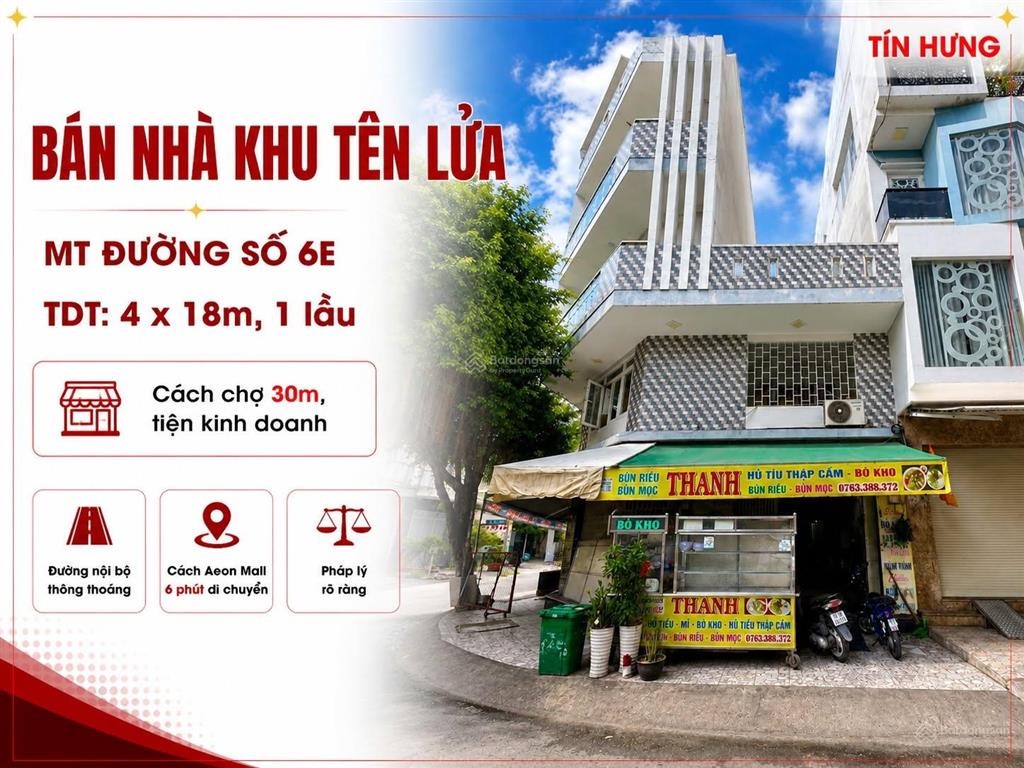 Nhà mt sát chợ da sà, đường số 6e, khu tên lửa, 4x18m, 2 tấm, 8,4 tỷ tl, gần aeon mall, 0398 520 ***