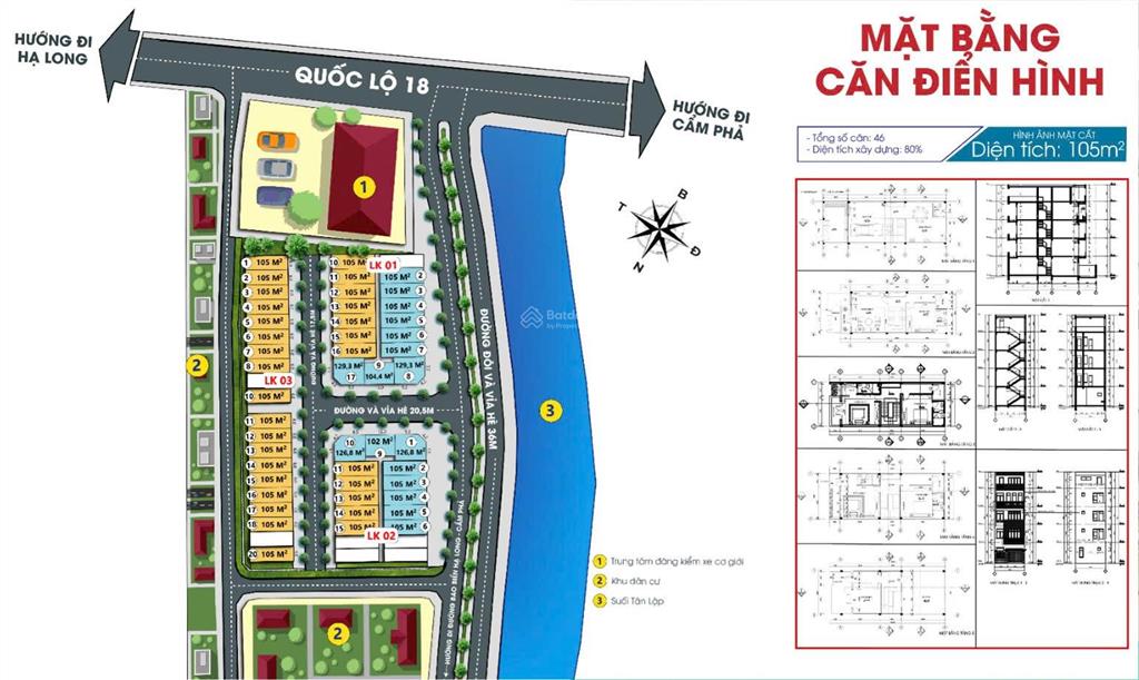 Liền kề 5t green park hà phong dt 105m2 sẵn sổ đỏ cho người hà nội đầu tư, người quảng ninh mua ở