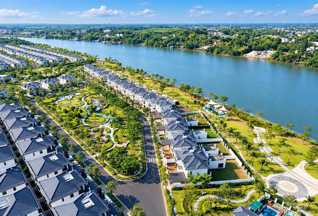 Biệt thự đơn lập kiểu pháp góc 3 mặt thoáng swanbay