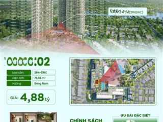 Bán căn hộ skyretreat 96m2, view biệt thự đảo,tầng 8, tt 25% ( 1,315 tỷ) nhận nhà 0909 407 ***