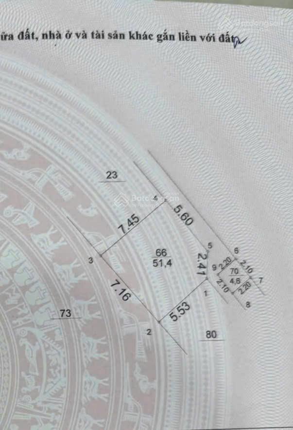 Bán lô đất 51m2 mt 5m6 hơn 8ty phố hoàng hoa thám hà đông giáp kđt văn quán  cách 1 nhà ra phố