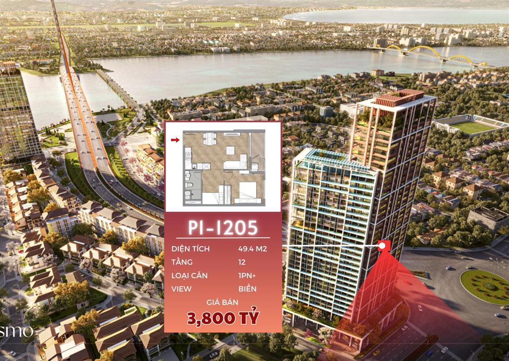 Căn hộ 1pn+ 50m² view biển đêm đỉnh cao tại panoma 1  chỉ 3,8 tỷ