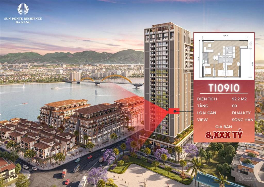 Căn dualkey view pháo hoa cầu trần thị lý, tháp 69 tầng đn downtown  diện tích 92,2m2  giá tốt