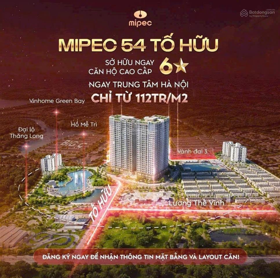 Bán căn liền kề 75m2 mipec 54 tố hữu, giá cđt chỉ 29.5 tỷ / căn gồm xây 4 tầng, ký ngay tuần này