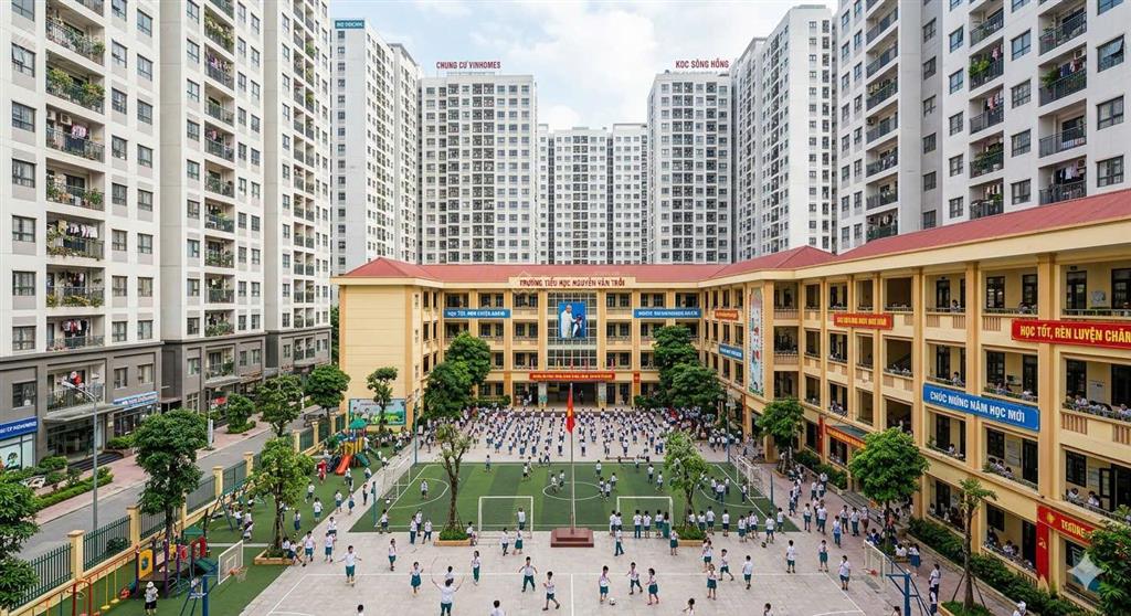 Cdt vinhomes chuyển nhượng ô đất trường tiểu học lõi khu đô thị vinhomes smart 9190m2  134 tỷ