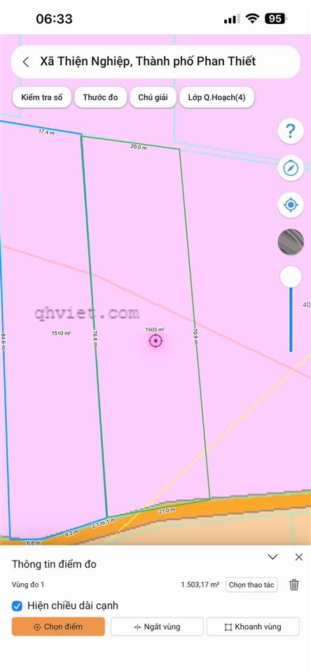 Bán 1500m2 có thổ cư lô 2 trần bình trọng và 715, thiện nghiệp