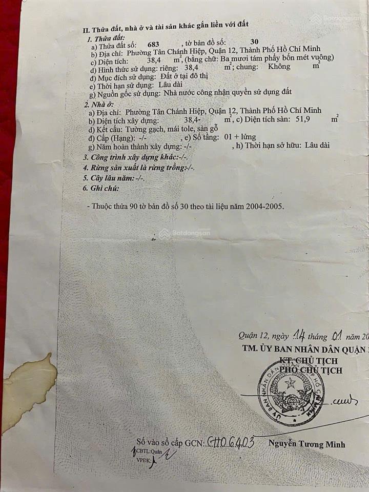 Bán nhà mặt tiền dương thị mười q12, vỉa hè 2m, kinh doanh siêu sầm uất, đang cho thuê 11tr/tháng