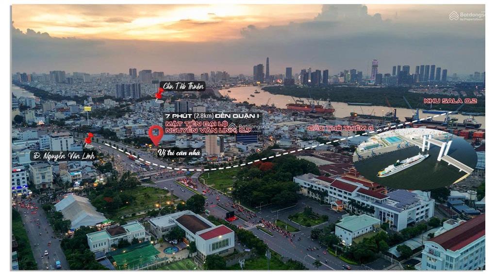 Chính chủ bán gấp mặt tiền nguyễn văn linh quận 7 gần càu thủ thiêm 4  dt 171m  15 phòng  2 tầng