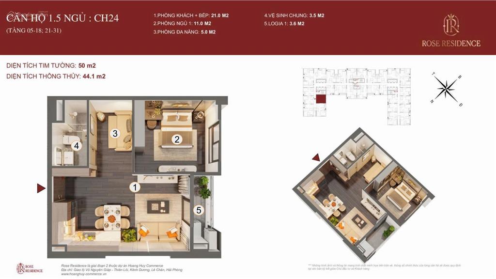 Chính chủ cần tiền bán gấp căn view bể bơi tại hoàng huy rose, dự án hoàng huy rose