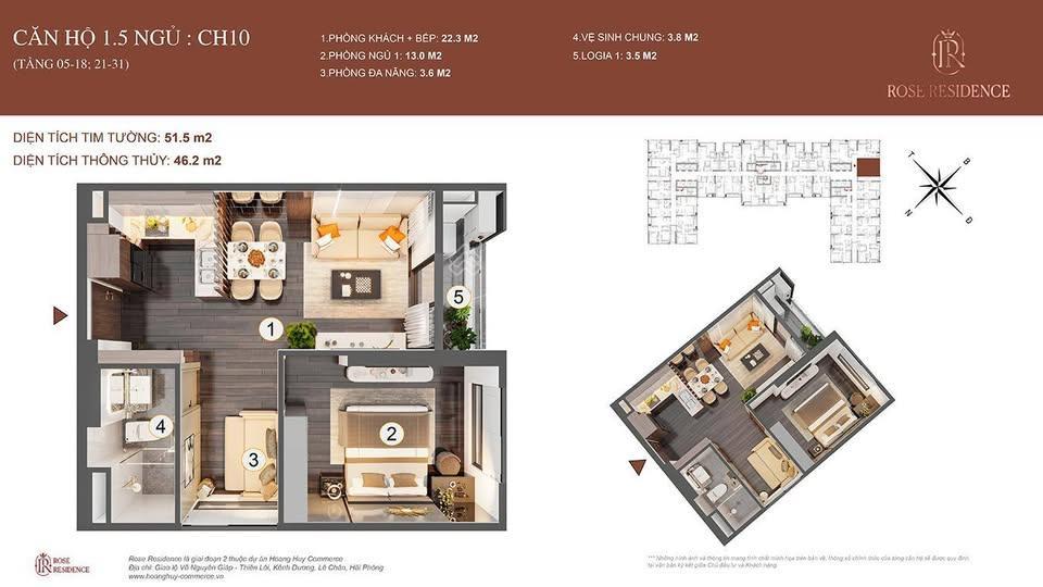 Chính chủ bán gấp căn 10 tầng trung hoàng huy rose view triệu đô cầu rào, giá 2.15 tỷ! 0705 207 ***