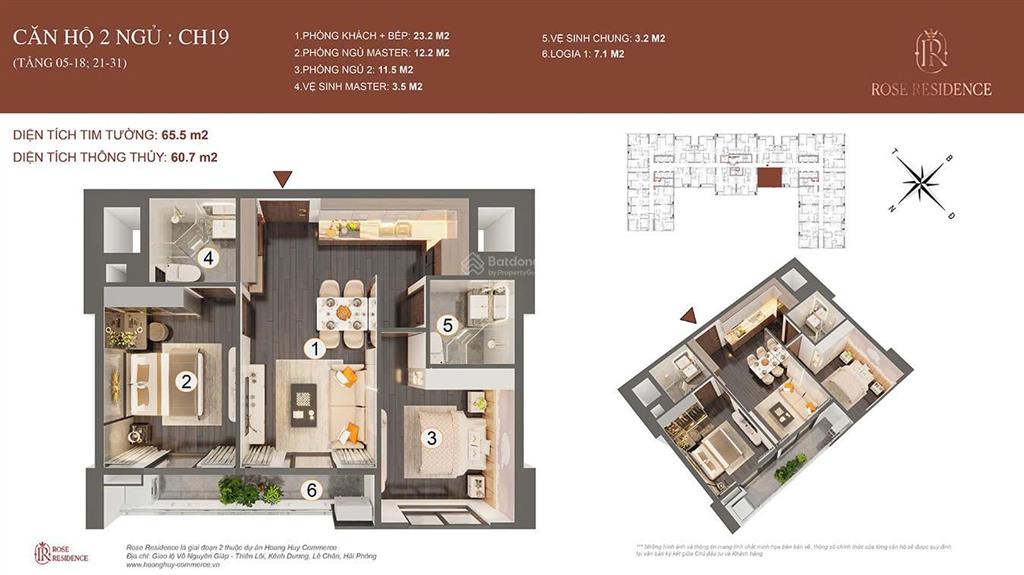 Cắt lỗ căn 2pn mã 19 | hoàng huy rose giá chỉ 2,6 tỷ giá cực tốt!