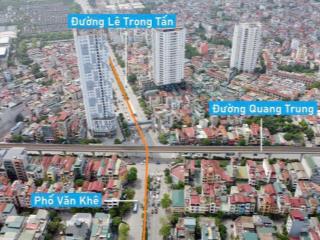 Bán nhanh mảnh đất 43m2. sổ đỏ ngõ rộng 3m  ngã tư quang trung  văn phú giá 6.5 tỷ
