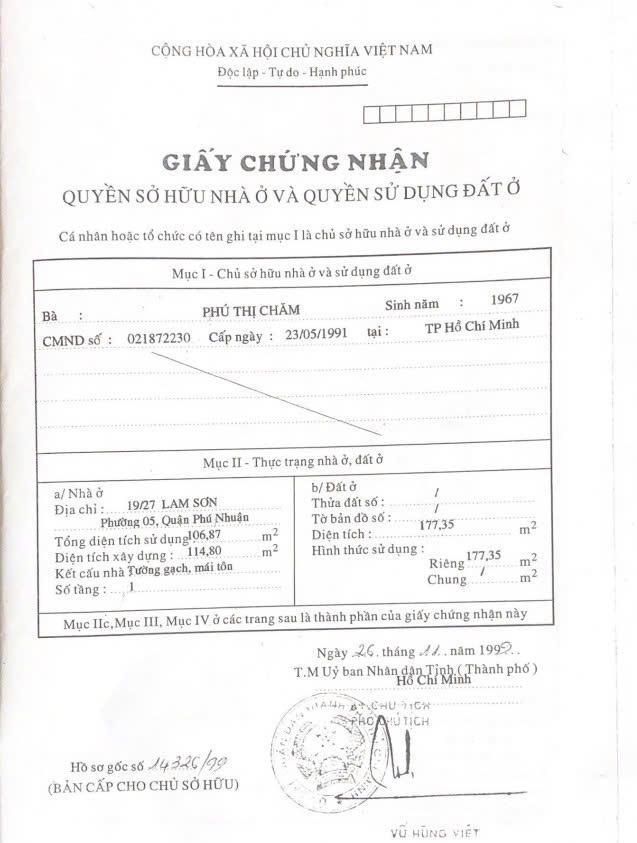 Giá tốt  bán biệt thự 19/27 lam sơn, p.5, q.pn  9,7x18,55m  3 tầng  giá từ 30.5 tỷ
