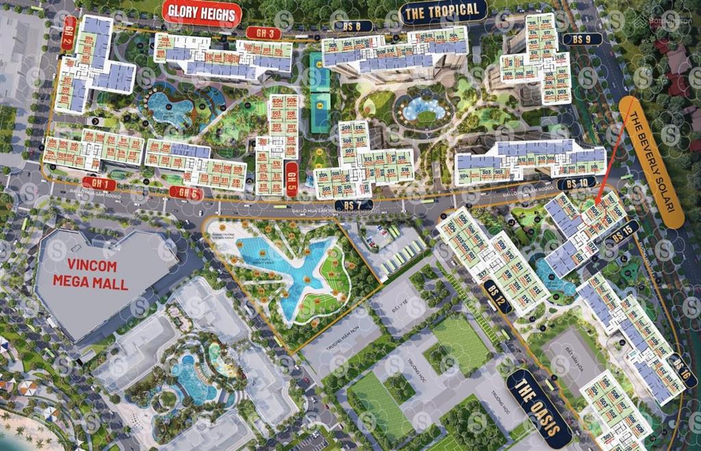 Bán shophouse khối đế dt 50m2 giá đầu tư 5.8 tỷ ra sổ lâu dài, mặt công viên da vinhomes grand park