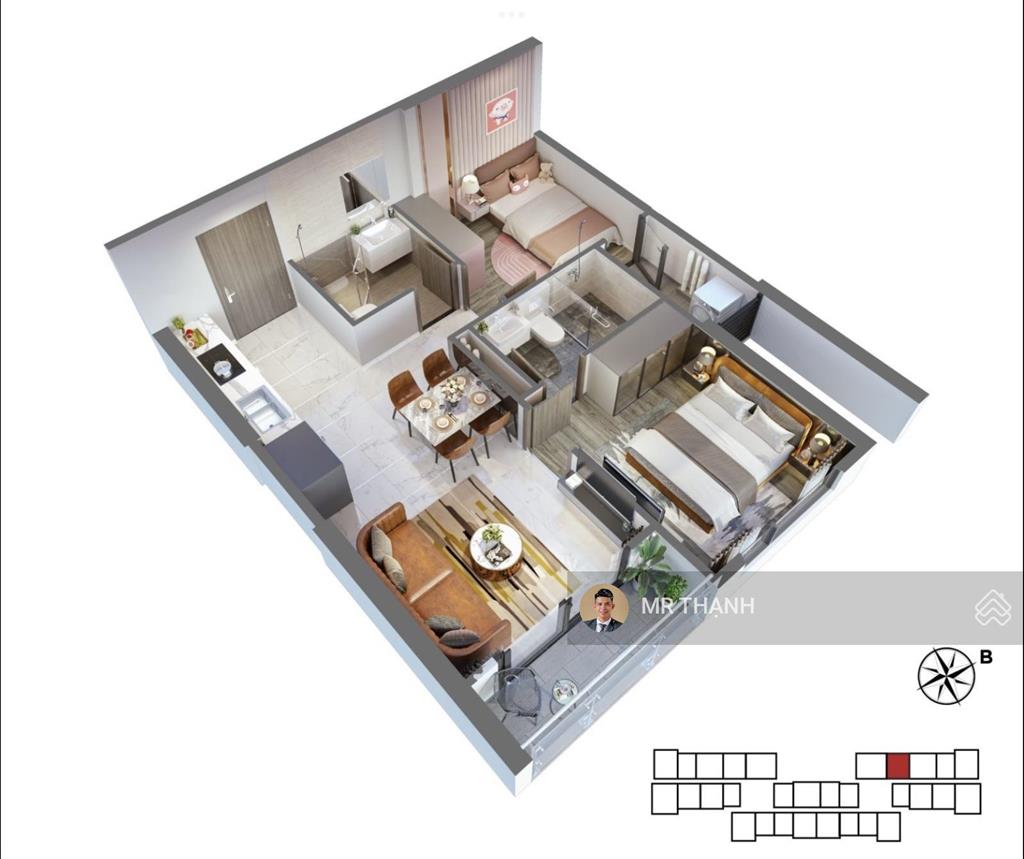 Giảm giá 400tr bán căn hộ 2pn 59m2 glory heights, hướng đn đối diện vincom giá 3,5 tỷ, tt 6 tháng