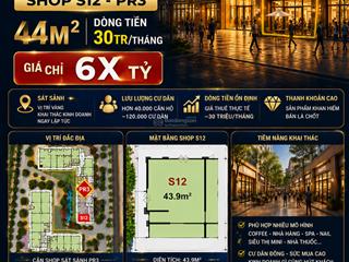 Bán gấp  shop chân đế sát sảnh 45m2 giá rẻ nhất thị trường 6,9 tỷ dòng tiền 30tr/tháng