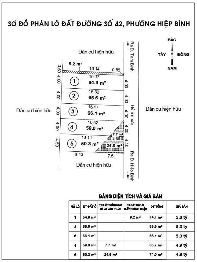 Chủ cần bán lô đất f0 hẻm xe hơi ngay đường tam bình