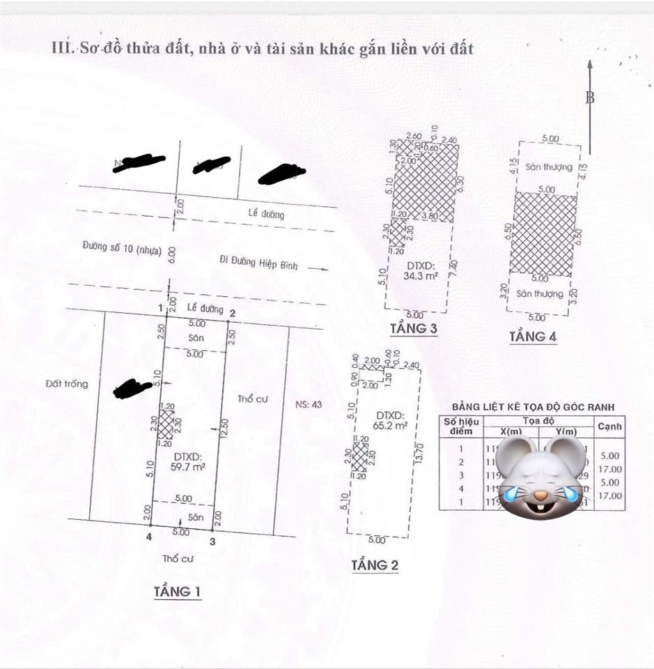 Chủ cần ra nhanh căn nhà ngay khu nhà ở hiệp bình, đường 10m