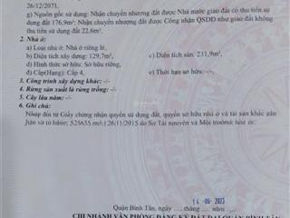 Chỉ nhỉnh 50tr/m2 gần kề khu tên lửa, đường 8m vừa ở vừa cho thuê trọ 199.5m2 giá chỉ 10 tỷ