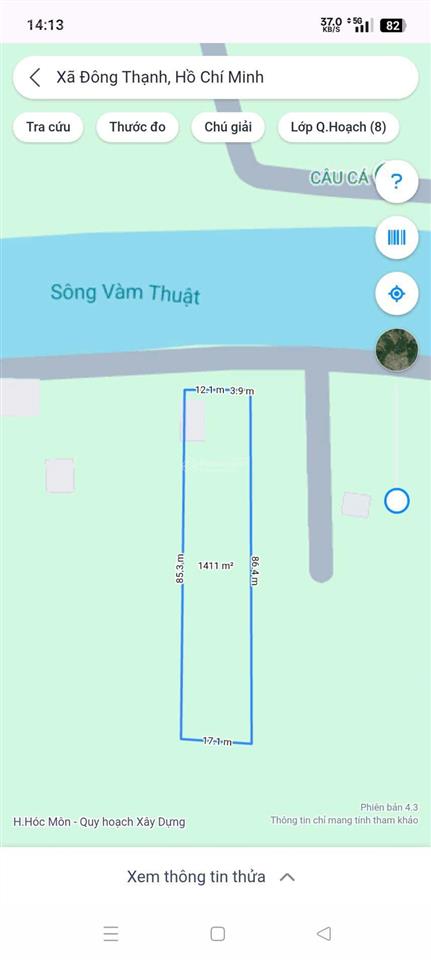 Bán đất xã đông thạnh, huyện hóc môn, tp.hcm