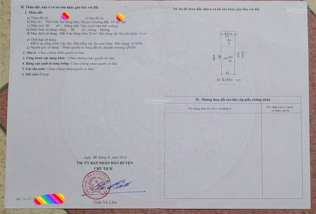 Duy nhất 1 lô 86m bám quốc lộ 6 tại phố gốt, phú nghĩa, hà nội.