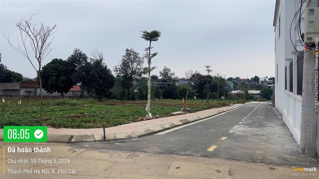 Trục chính phú cát 105,2m2 đất gần nhà máy in tiền, gần công nghệ cao, trụ sở hành chính