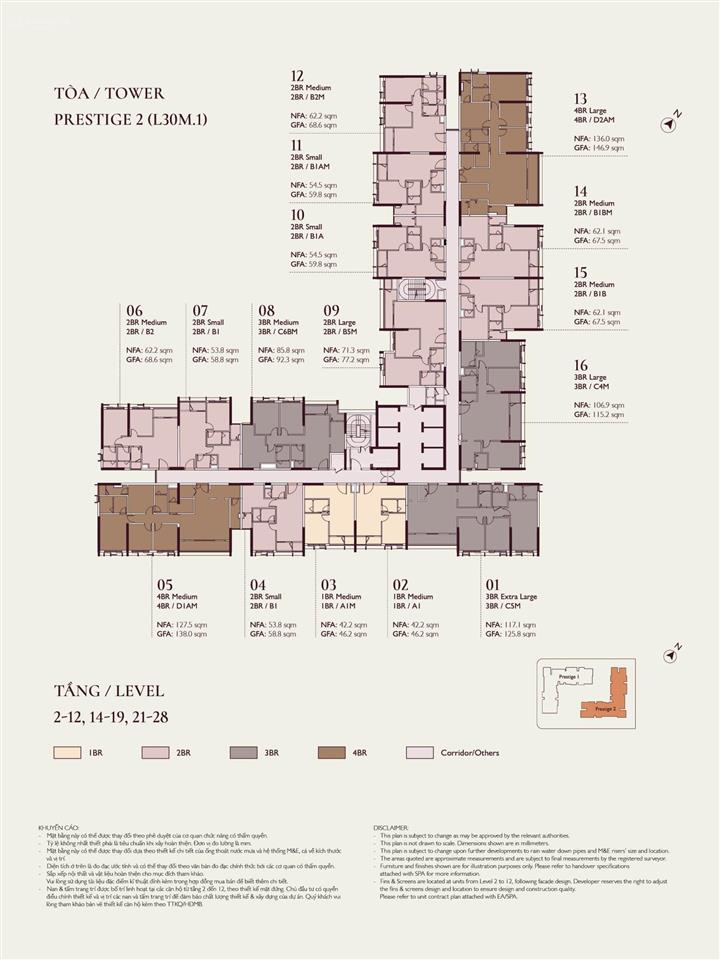 54m 2pn 2vs tòa p2 giá 5.1 tỷ bao phí tầng 6