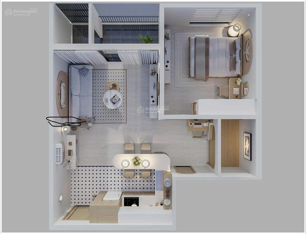 Bán căn 1pn+ full nội thất cao cấp, tầng cao, sở hữu lâu dài, cho thuê 2225tr/tháng