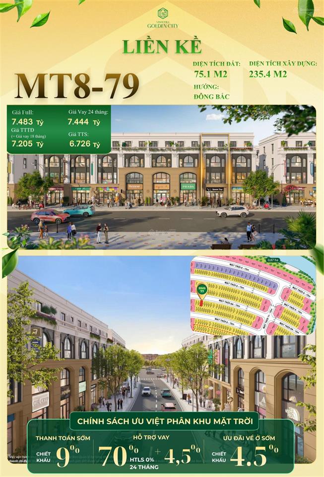 Mt879 siêu phẩm liền kề "2 trong 1"  tích sản truyền đời giữa thành phố hoàng kim vin dương kinh