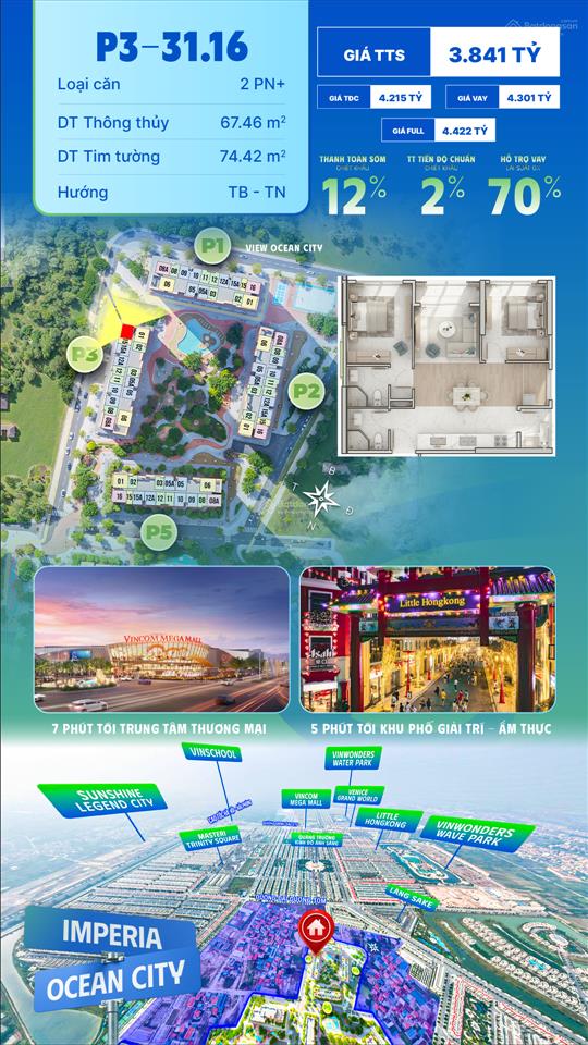 Căn 2n the parkland vhocp2 giá cực kì hấp dẫn chỉ 3,23 tỷ thanh toán siêu giãn