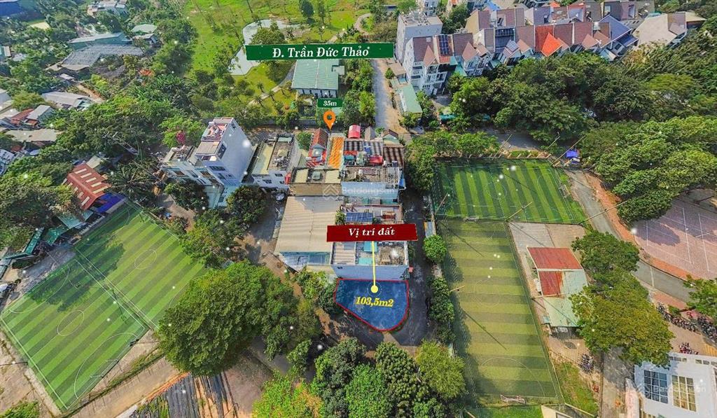 Bán lô góc 2 mặt tiền đối diện công viên tại đỗ xuân hợp,103,5m2 sát bên trường cao đẳng kỹ thương