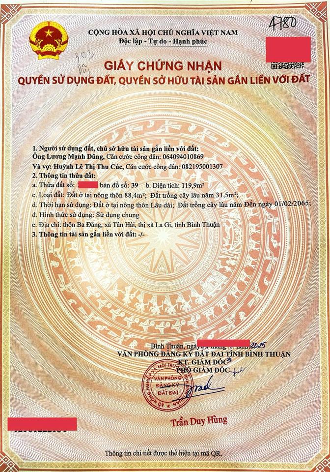 Bán rẻ lô đất thuộc kdc ba đăng tân hải  cách biển 5 phút