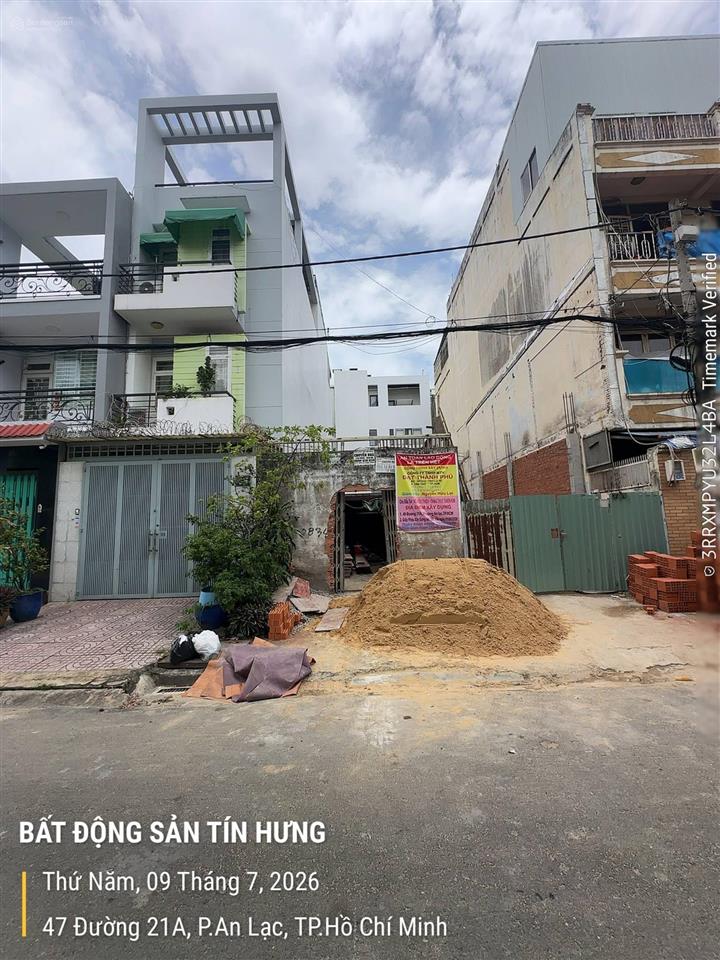 Bán đất mt đường số 21a tên lửa 4x22.5m, 90m2  8.2tỷ