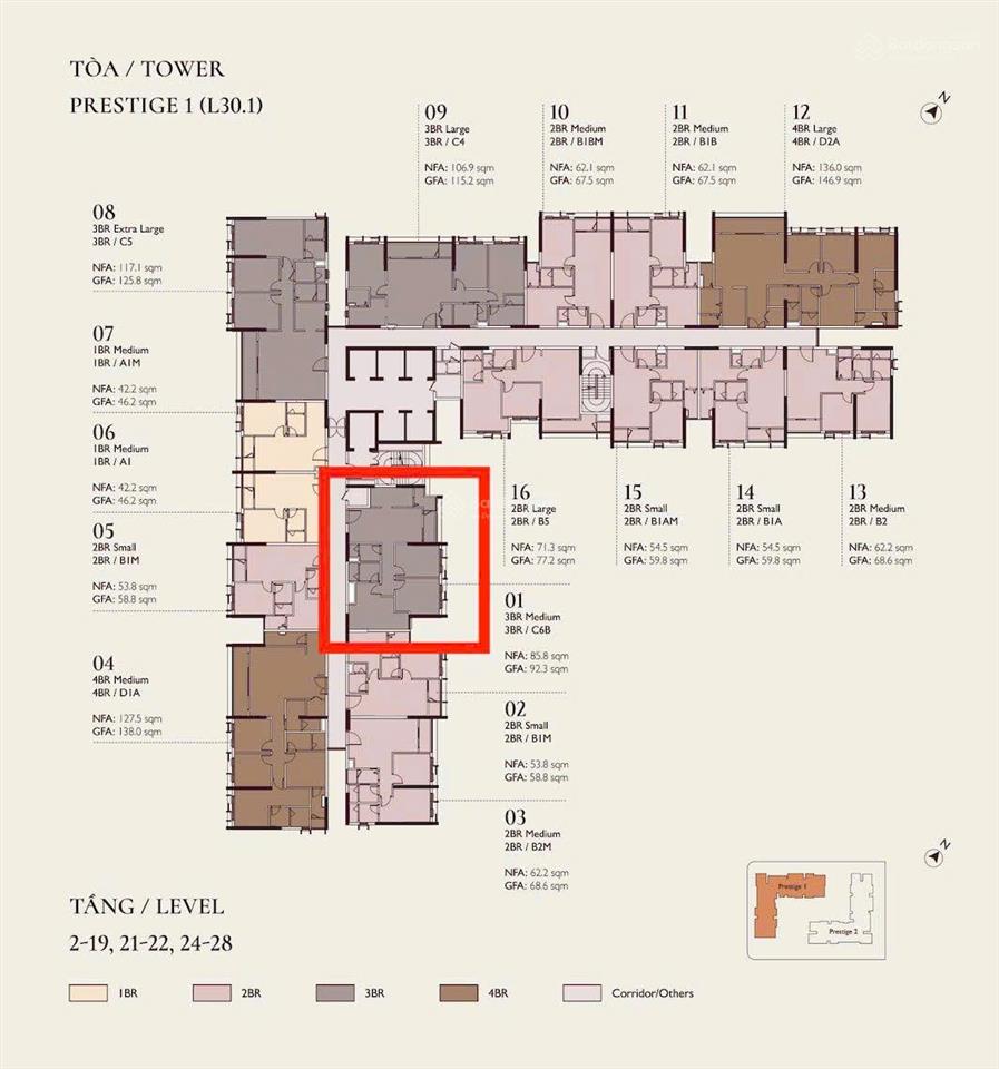 Chỉ hơn 3 tỷ! sở hữu căn hộ 3pn  2wc  85,8m2 tại dự án lumi hà nội