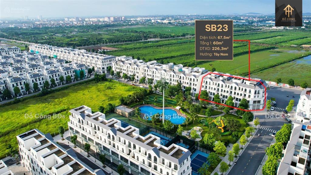 Căn shophouse sb23 áp góc view vườn hoa giá 17.9 tỷ.  0917 099 ***