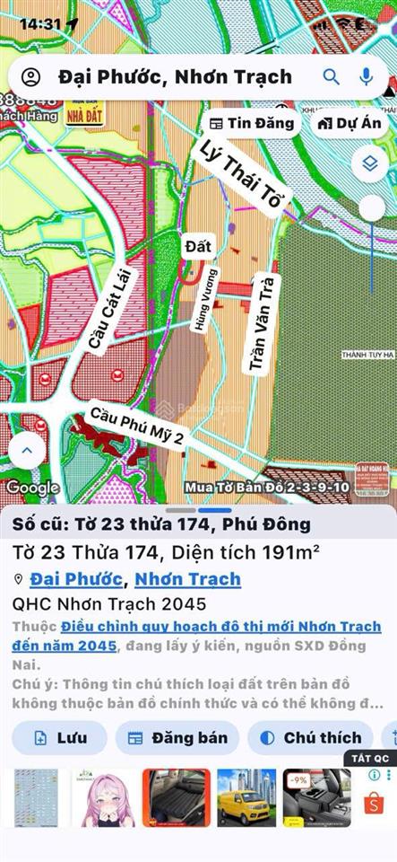 Thanh lý nh bán gấp lô đất gần cầu cát lái, 10x19m giá chỉ 2.4 tỷ