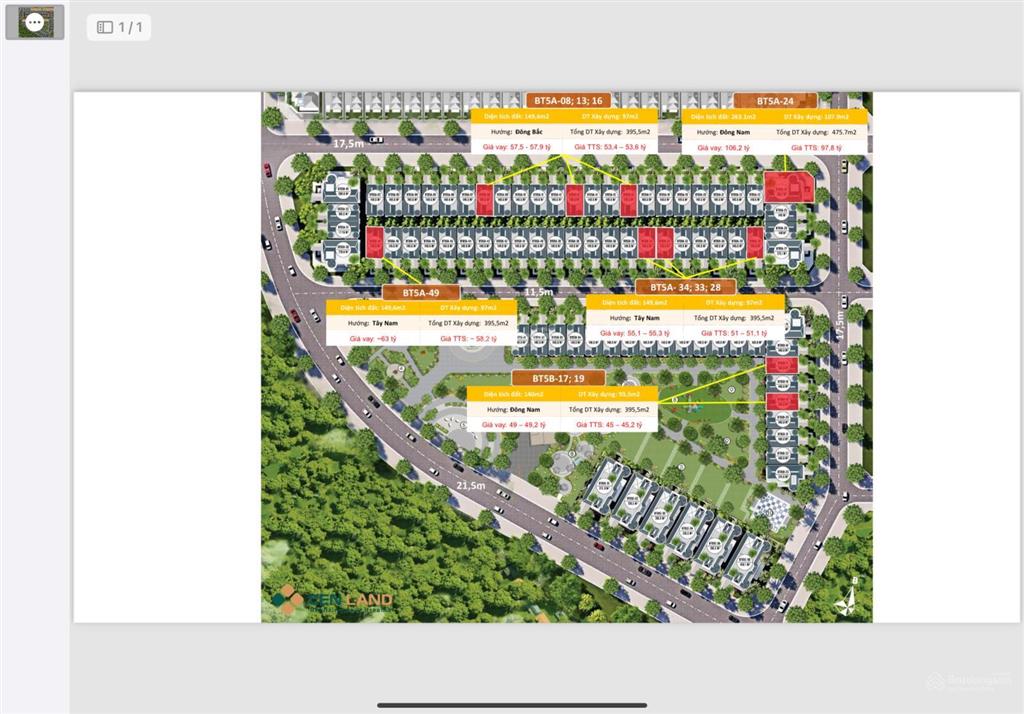 15.8 tỷ liền kề 85m2 view hồ điều hòa, mặt đường rộng 22 mét. chủ cần tiền bán 0968 096 ***