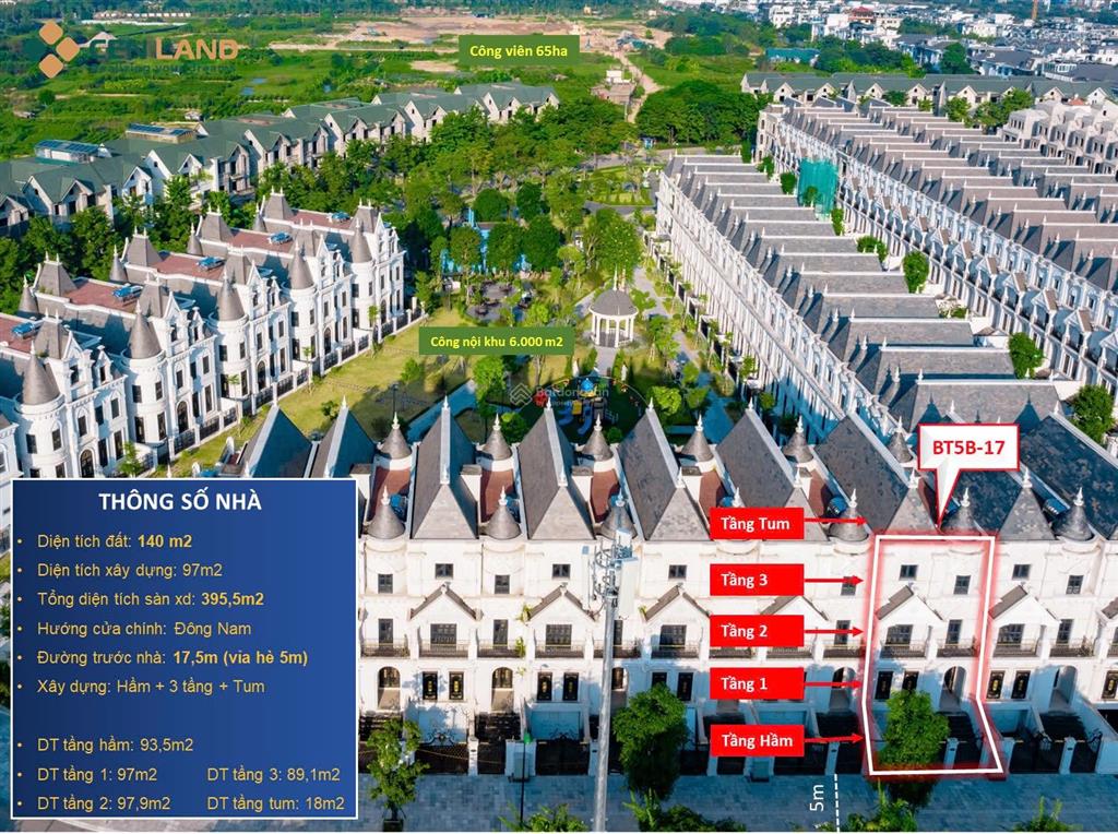 15.8 tỷ liền kề 85m2 view hồ điều hòa, mặt đường rộng 22 mét. chủ cần tiền bán 0968 096 ***
