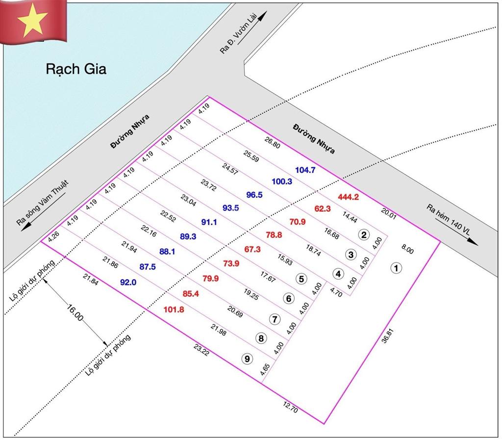 Đất 162m² (tc 62m²), mặt đường 94 vườn lài, apđ, q12 đang rải nhựa rất rộng, giá 6,55 tỷ