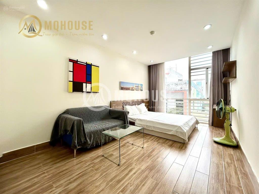 Studio bancol 35m2 có thang máy, bảo vệ 24/24, dọn dẹp phòng, thay drap hàng tuần, đường lê văn sỹ