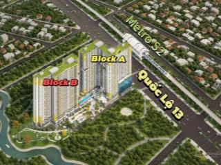 Căn hộ 3pn 100m2 mặt tiền ql 13, tặng ngay 2,5 chỉ vàng, cam kết thuê 15 triệu/tháng, 15% kí hđmb