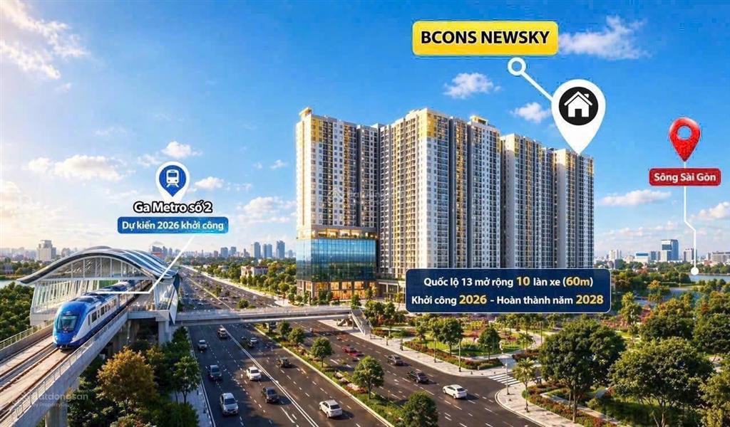 5 suất nội bộ căn 2pn bcons newsky thanh toán 600tr đến khi nhận nhà.  pkd 0932 138 ***