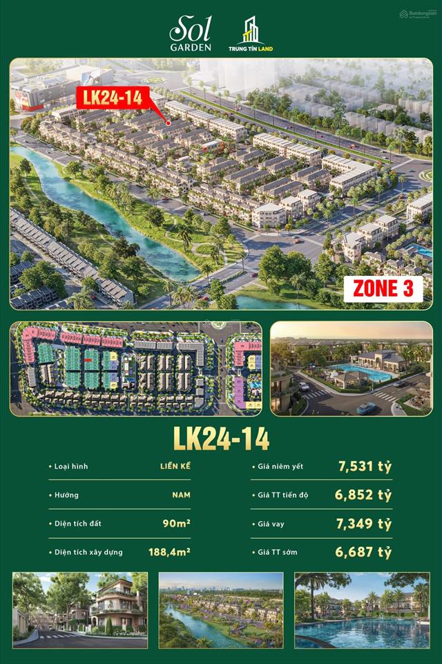 Duy nhất căn liền kề solgarden giá giai đoạn 1 ngay cầu nguyễn trãi hải phòng.  0966 959 ***