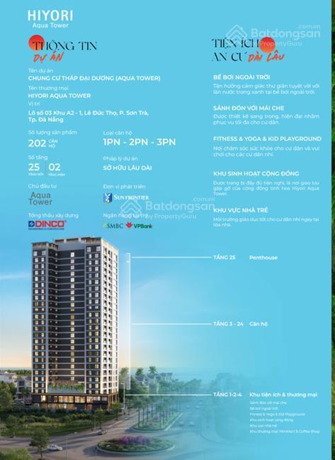 Chính chủ cần bán 1pn mã 05 dự án hiyory aqua tower, tầng cao trực diện biển, giá tốt  0905 661 ***