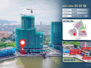 Nổi bật shop đế mặt sông giá hời sun symphony đà nẵng, góc s10118 238m, giá 99tr/m tts