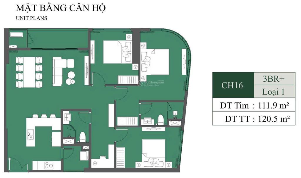105 triệu/m2  vốn vào 4 tỷ  11,8 tỷ  112 m2  trục 16  a1  vay 80% ahls  3 ngủ kính cong