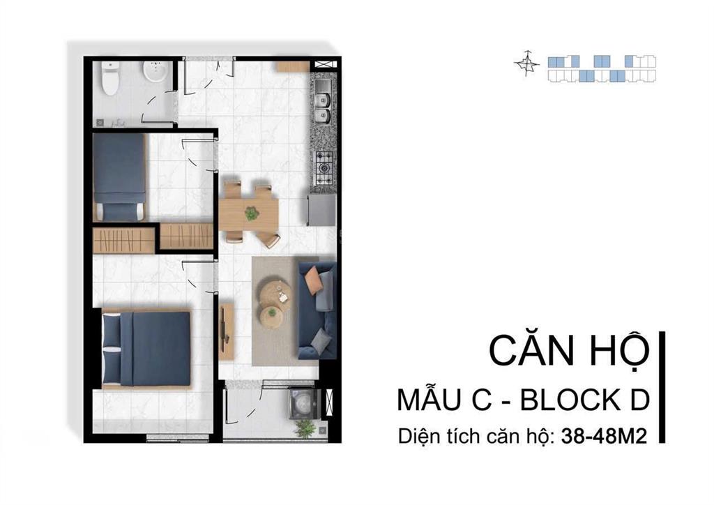 Bán chung cư xã hội lê thành tân kiên 47m2  2pn tài chính 200tr