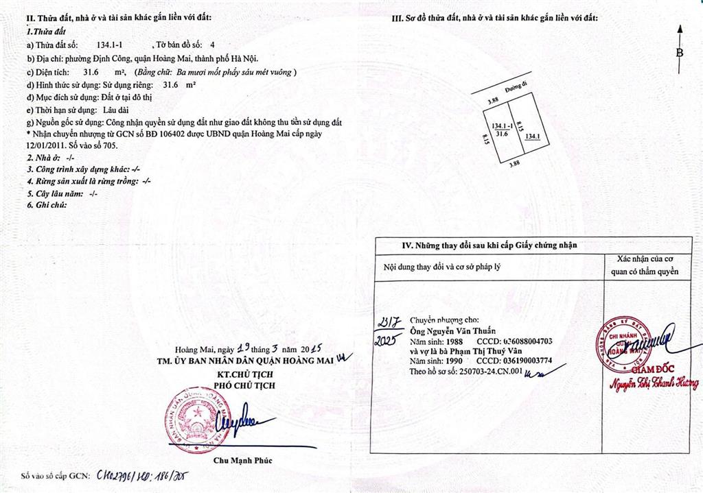 Bán nhà riêng tại định công 6 tầng thang máy, 8,5 tỷ, 32m2, ngõ thông ô tô qua nhà, không quy hoạch